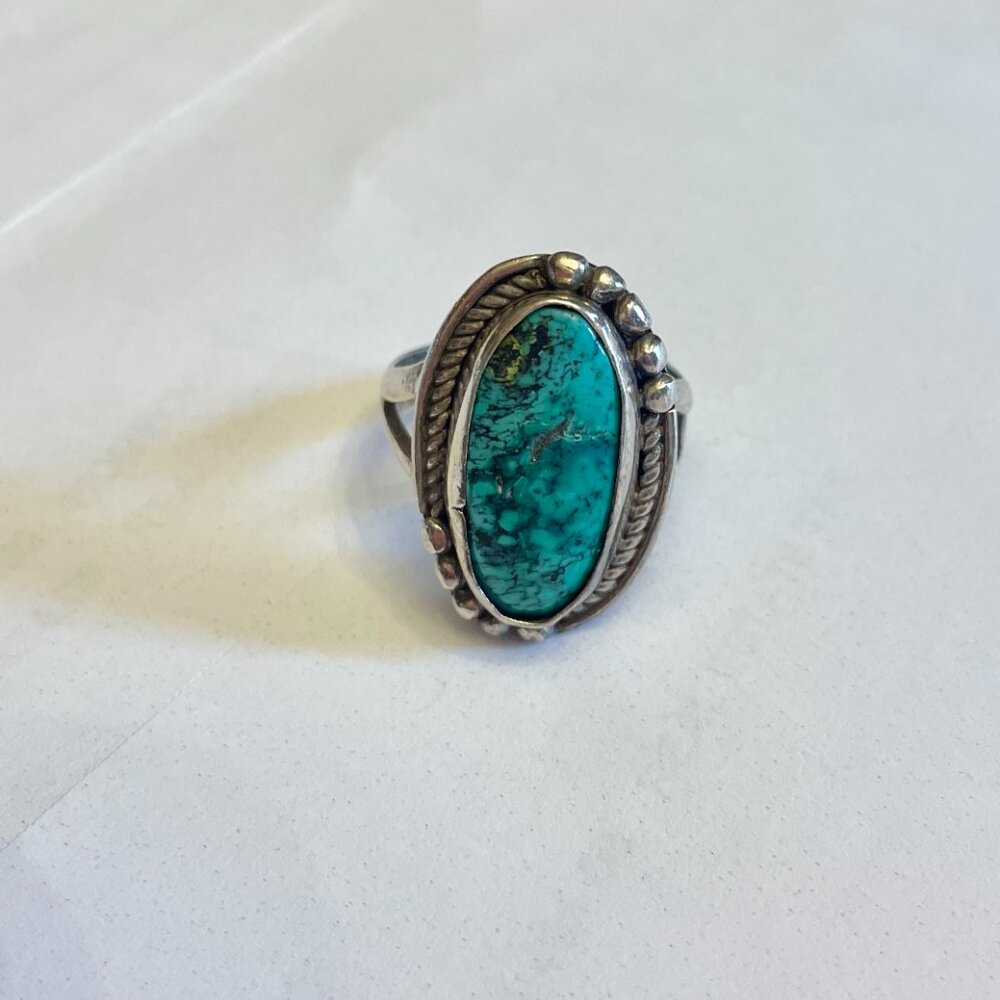 Turquoise Stone Sterling Silver Ring